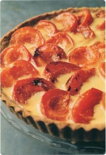 Apricot custard tart