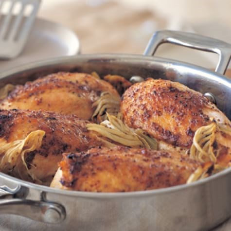 Apricot-glazed chicken