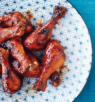Apricot-glazed chicken
