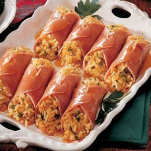 Apricot ham rolls 