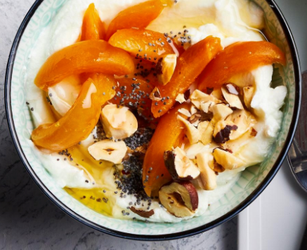 Apricot-hazelnut labneh