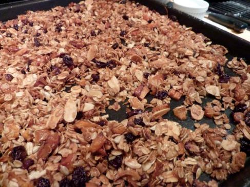 Apricot, honey, and almond granola