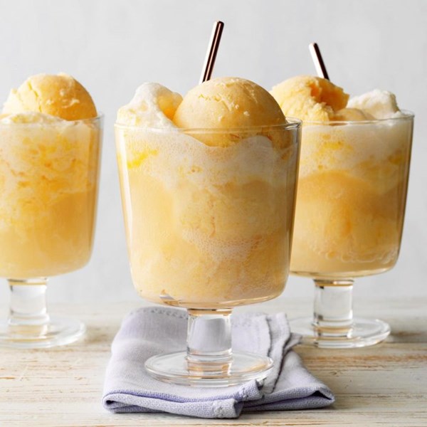 Apricot ice cream soda