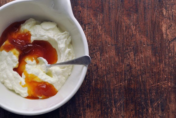 Apricot jam labne