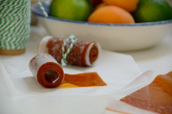 Apricot-lime fruit leather
