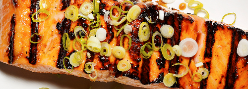 Apricot, mustard and soy salmon