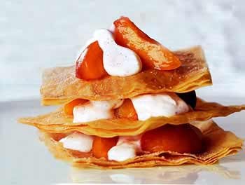 Apricot phyllo Napoleons