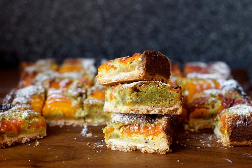 Apricot pistachio squares