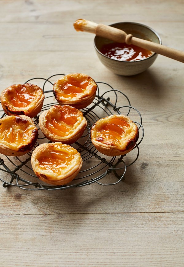 Apricot Portuguese tarts