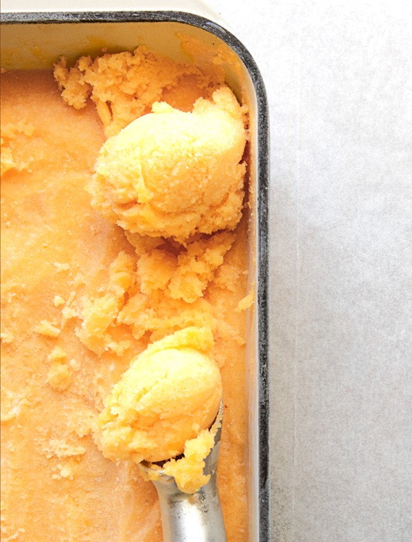 Apricot sorbet float
