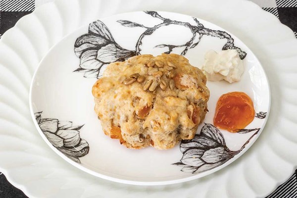 Apricot-sunflower scones