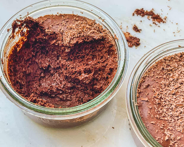 Aquafaba chocolate mousse