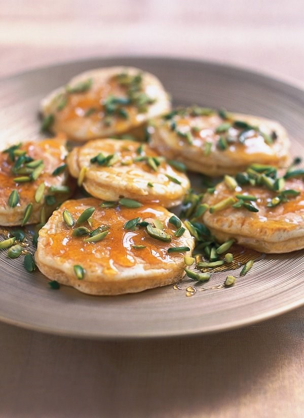 Arabian pancakes with orange-flower syrup