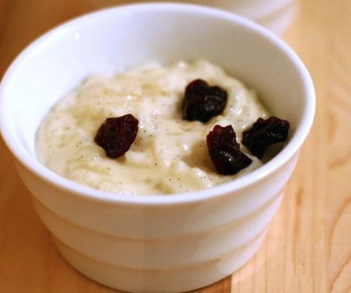 Arborio rice pudding