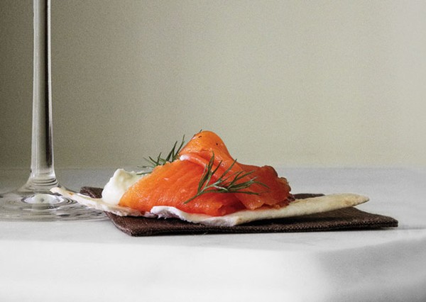 Arctic char gravlax with white grapefruit