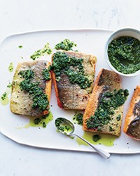 Arctic char with charmoula