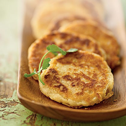 Arepas with savory topping