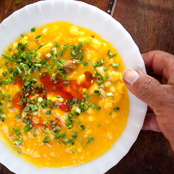 Argentine hominy stew (Locro)