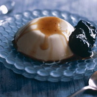 Armagnac and prune panna cotta