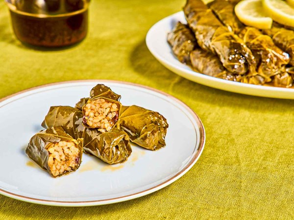 Armenian rice-stuffed grape leaves (Yalanchi sarma)