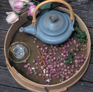 Armenian spiced rose petal tea