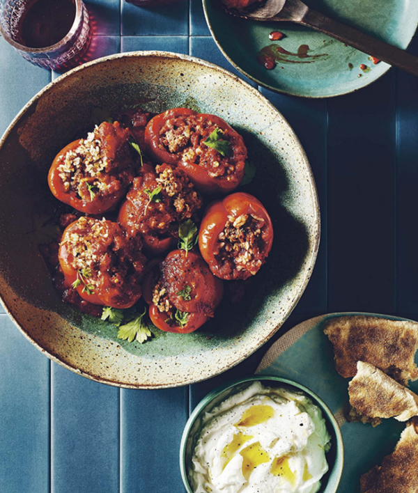 Armenian stuffed bell pepper dolmas