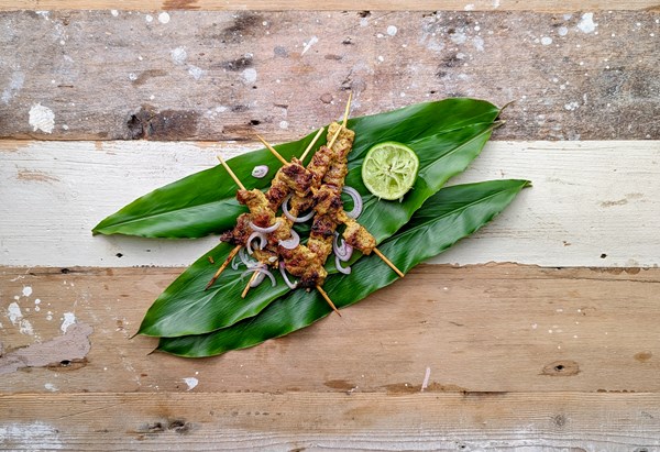 Aromatic beef skewers southern Thai-style