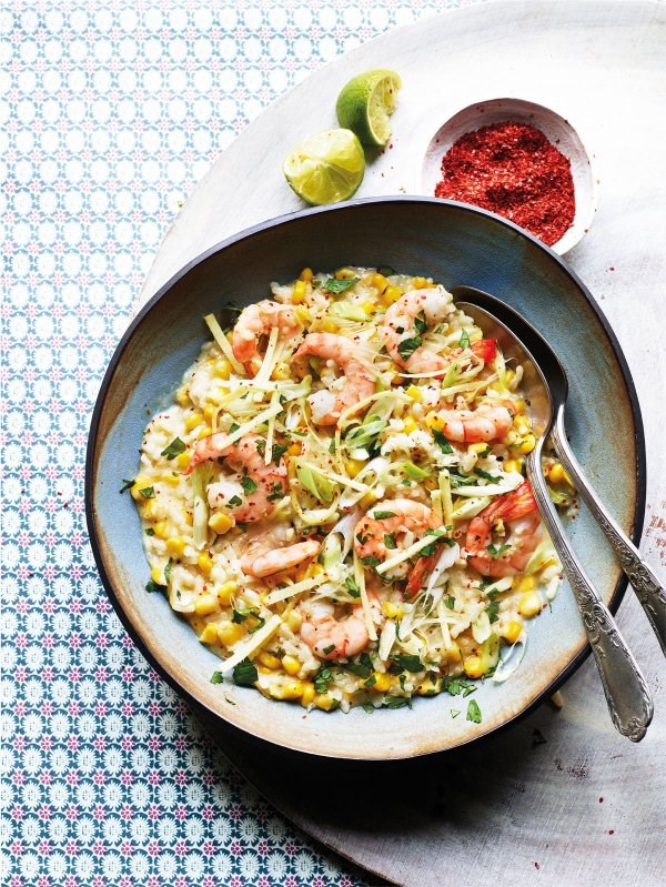 Aromatic prawn & sweetcorn rice