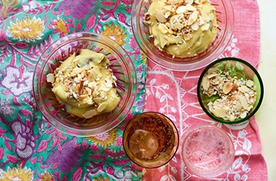 Aromatic semolina pudding (Suji halwa)