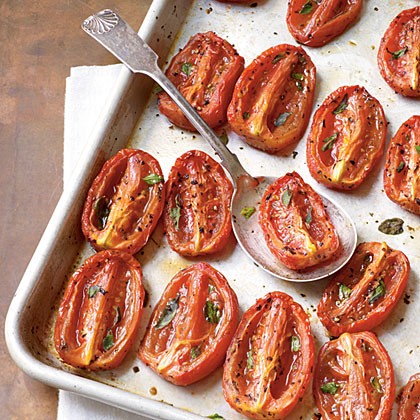 Aromatic slow-roasted tomatoes
