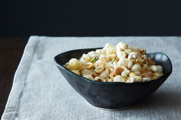 Around-the-world coconut popcorn mix