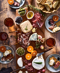 Arranging a winter cheese board