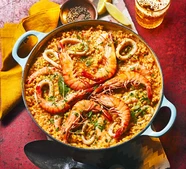 Arroz con gambas y calamar