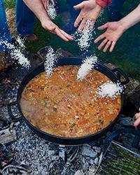 Arroz con pollo with mushrooms