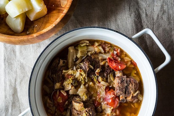 Arthur Schwartz's Russian sweet and sour cabbage soup