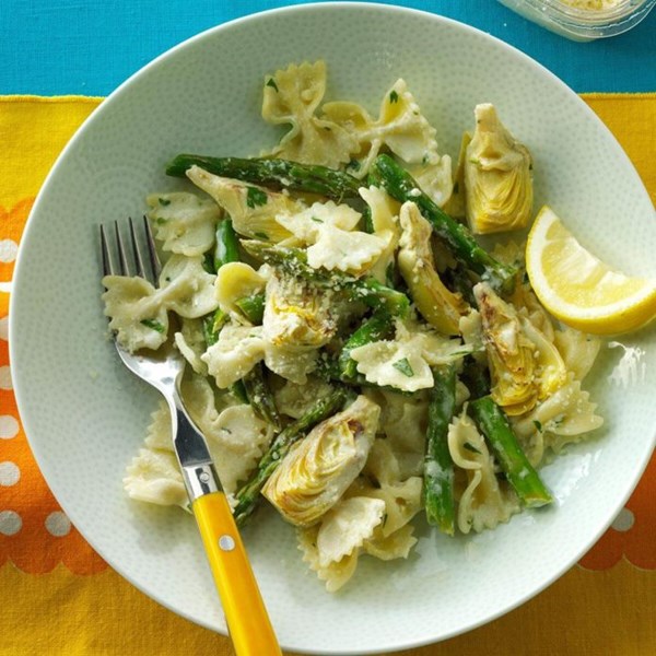 Artichoke & lemon pasta