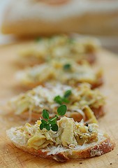 Artichoke & Parmesan crostini