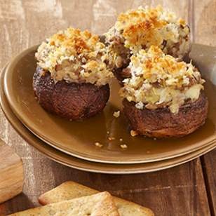 Artichoke & Parmesan stuffed mushrooms
