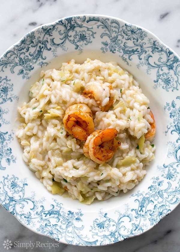 Artichoke and shrimp risotto