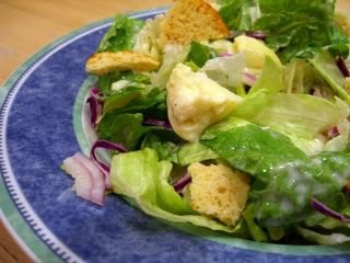 Artichoke Caesar salad