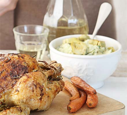 Artichoke, garlic and potato mash