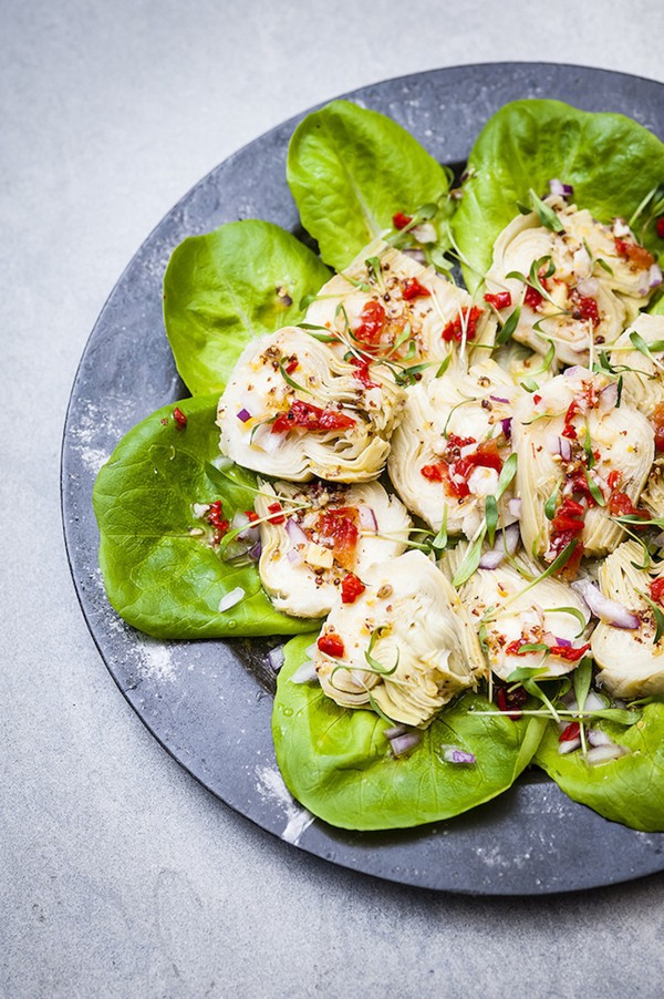 Artichoke heart salad (Ensalada de alcachofa)