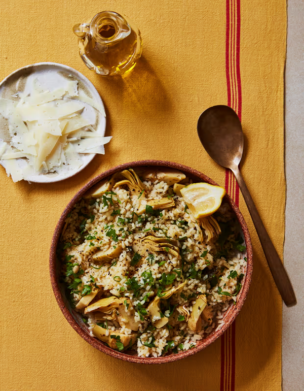 Artichoke hearts rice