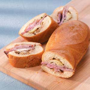Artichoke-lamb sandwich loaves