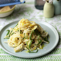 Artichoke, lemon and Parmesan pasta