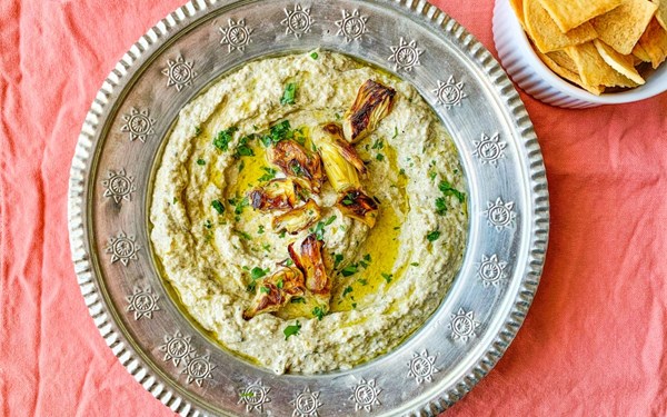 Artichokes à la baba ghanouj