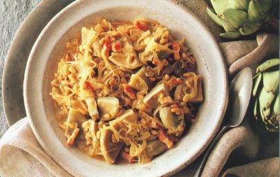 Artichokes and pine nuts