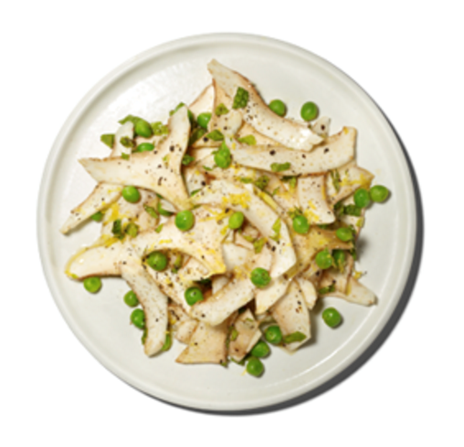 Artichokes with fresh peas and mint