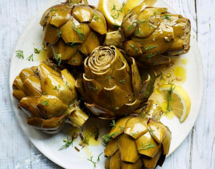 Artichokes with lemon & dill