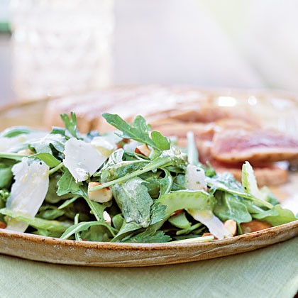 Arugula and celery salad with lemon-anchovy dressing